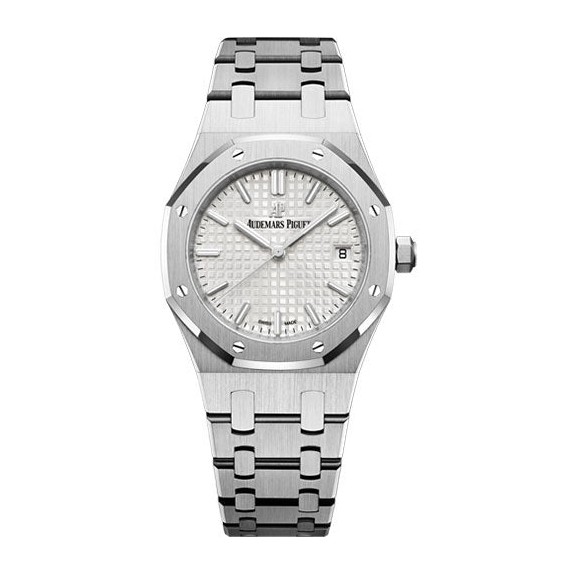 Audemars Piguet Royal Oak Selfwinding 34mm in stainless steel with silver Grande Tapisserie dial